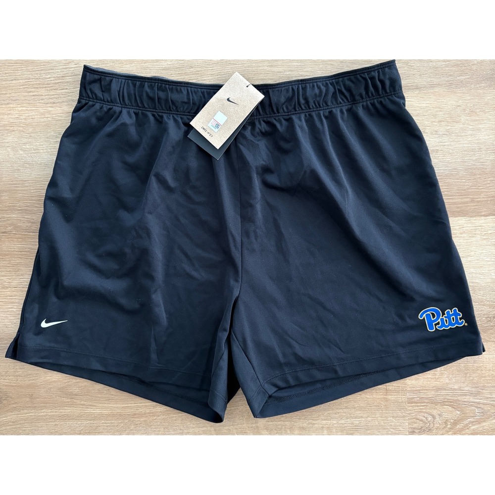 NWT Men's Nike Pitt Panthers Dri-FIT Training Shorts - XL - Black